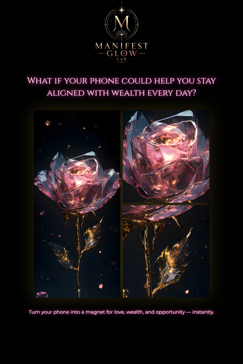 Crystal Rose Love Energy Wallpaper 4K | Romantic Aura