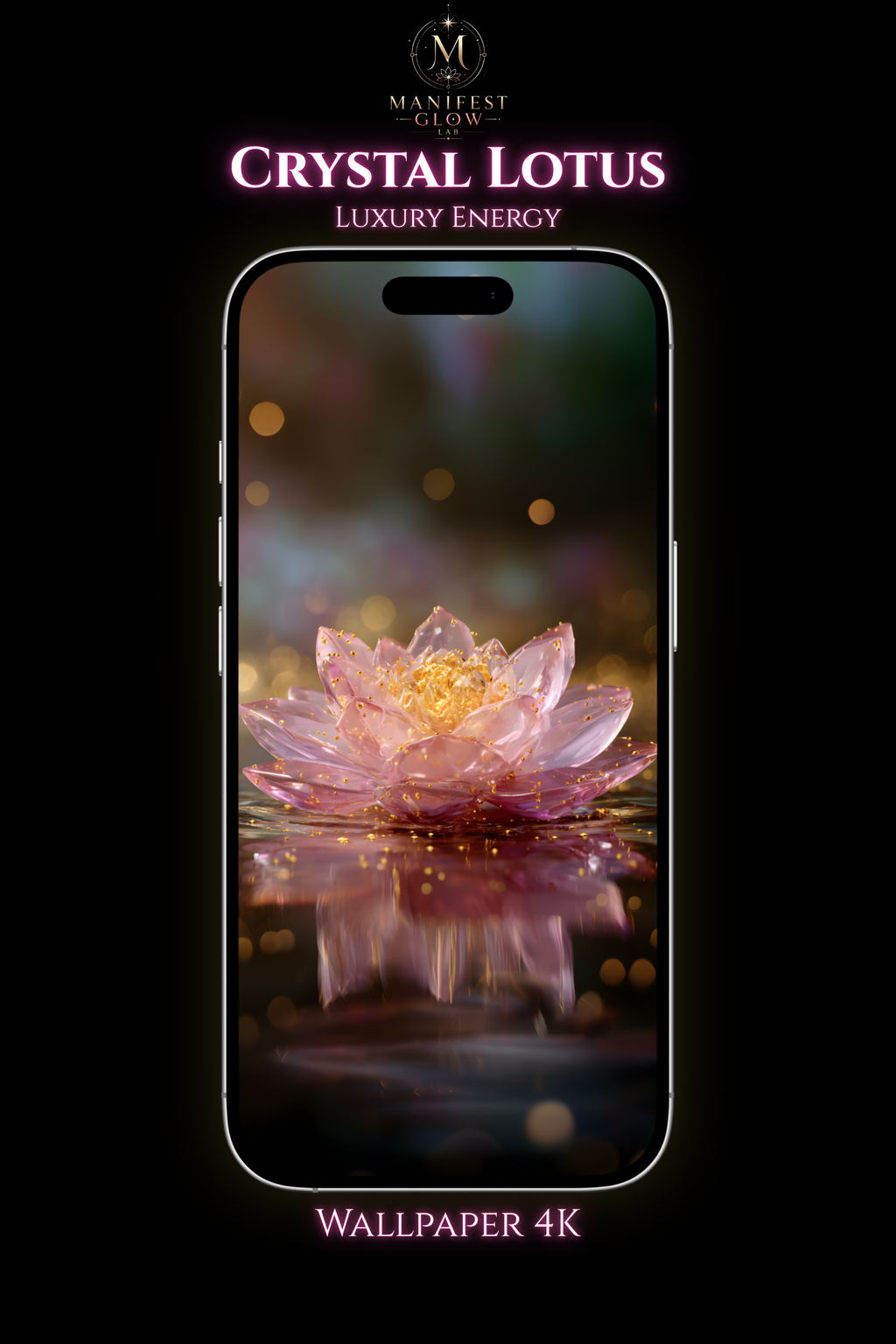 Crystal Lotus Wealth Magnet Wallpaper | 4K Luxury Energy
