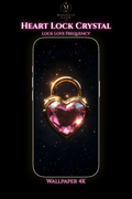 Fondo de Pantalla 4K de Energía de Cristal de Candado Corazón | Frecuencia de Amor de Candado