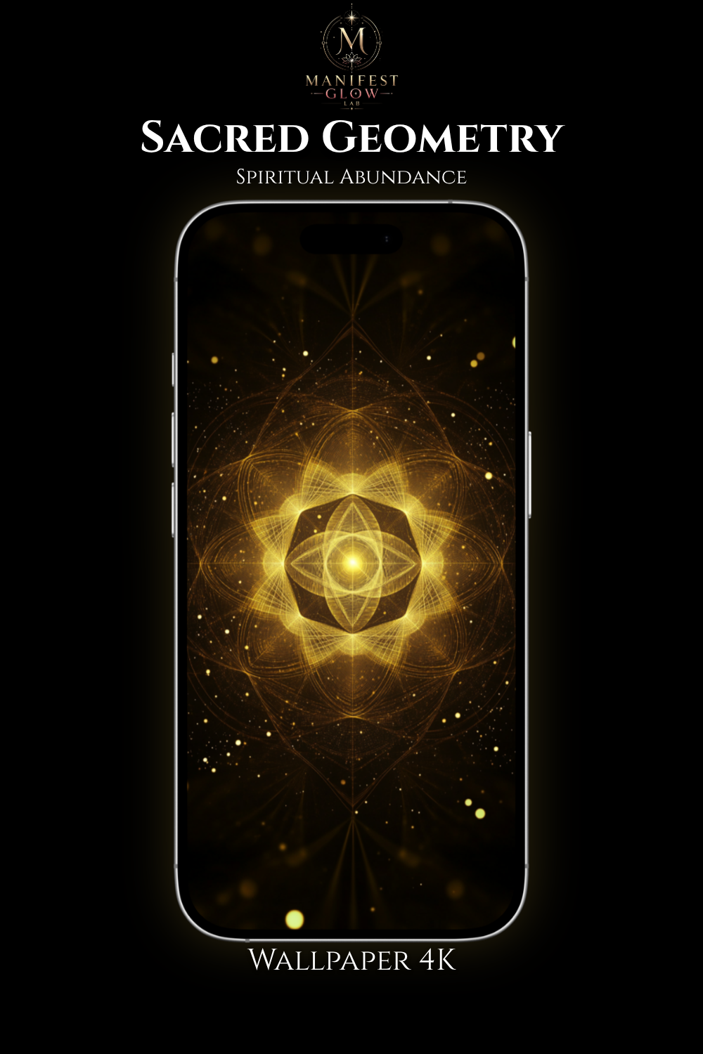 Fondo de pantalla de la riqueza de la geometría sagrada 4K | Fondo de abundancia espiritual